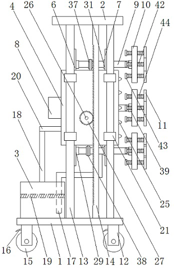 Wall surface cleaning machine for building decoration and operation method thereof