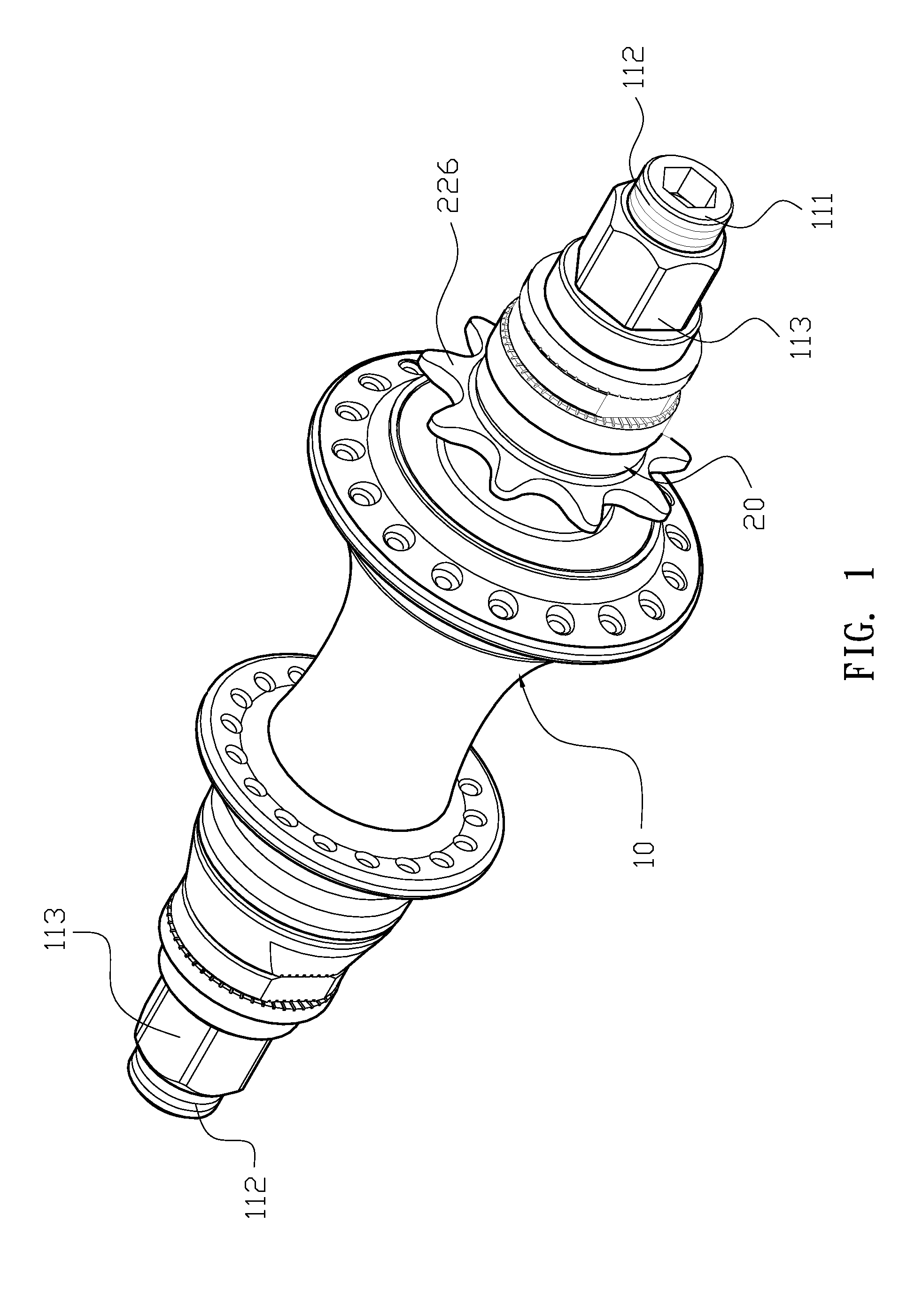 Driving apparatus for rear hub of bicycle