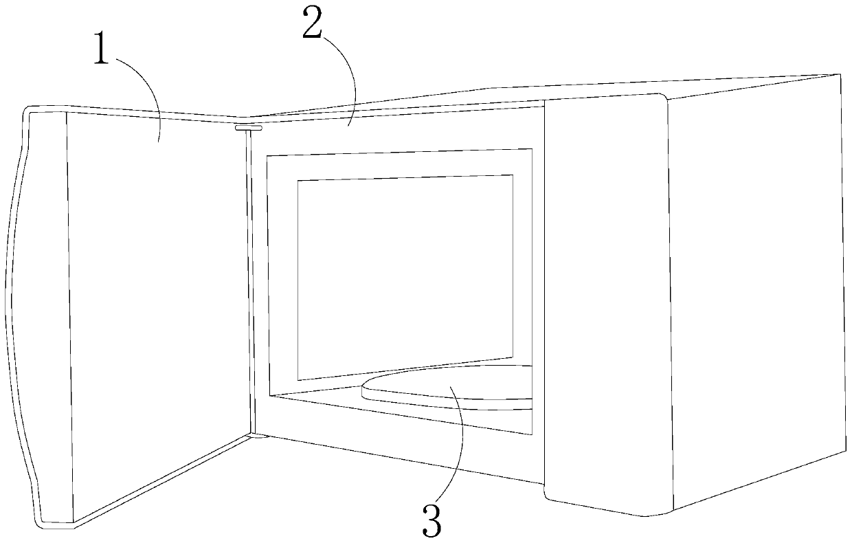 A domestic turntable microwave oven that uses pressure to change the position of the disk