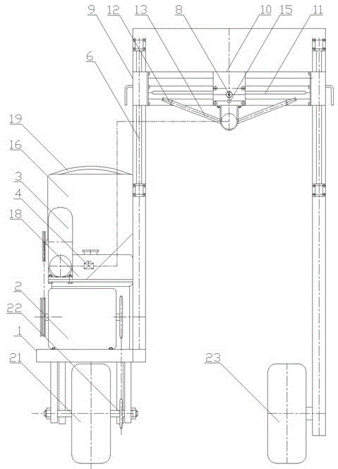 Impacted-pneumatic hybrid rice seed production pollination machine and method thereof