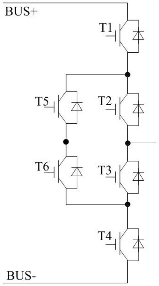 Inverter and switching modulation method of ANPC type three-level inverter circuit