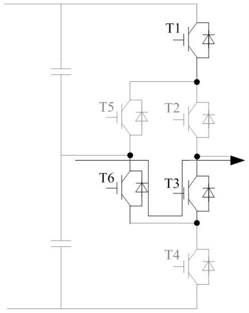 Inverter and switching modulation method of ANPC type three-level inverter circuit