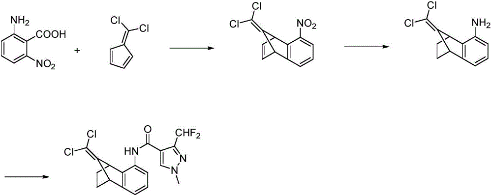 2-bromine-5-nitro-1,2,3,4-tetrahydro-1,4-methano-naphthalene-9-phenol and preparation method thereof