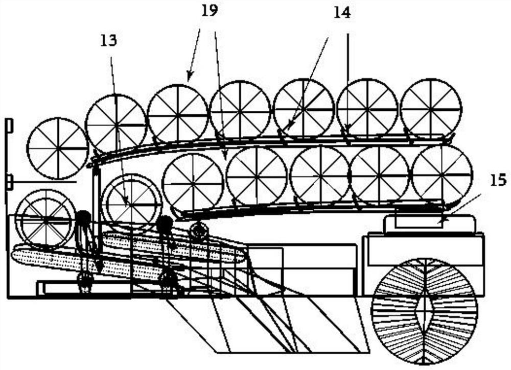 Double-layer double-wheel inclined grid desertification control structure