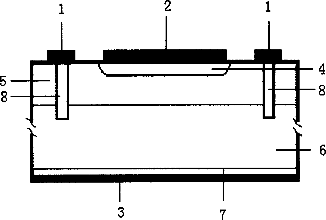 Power bipolar transistor with base local heavy saturation