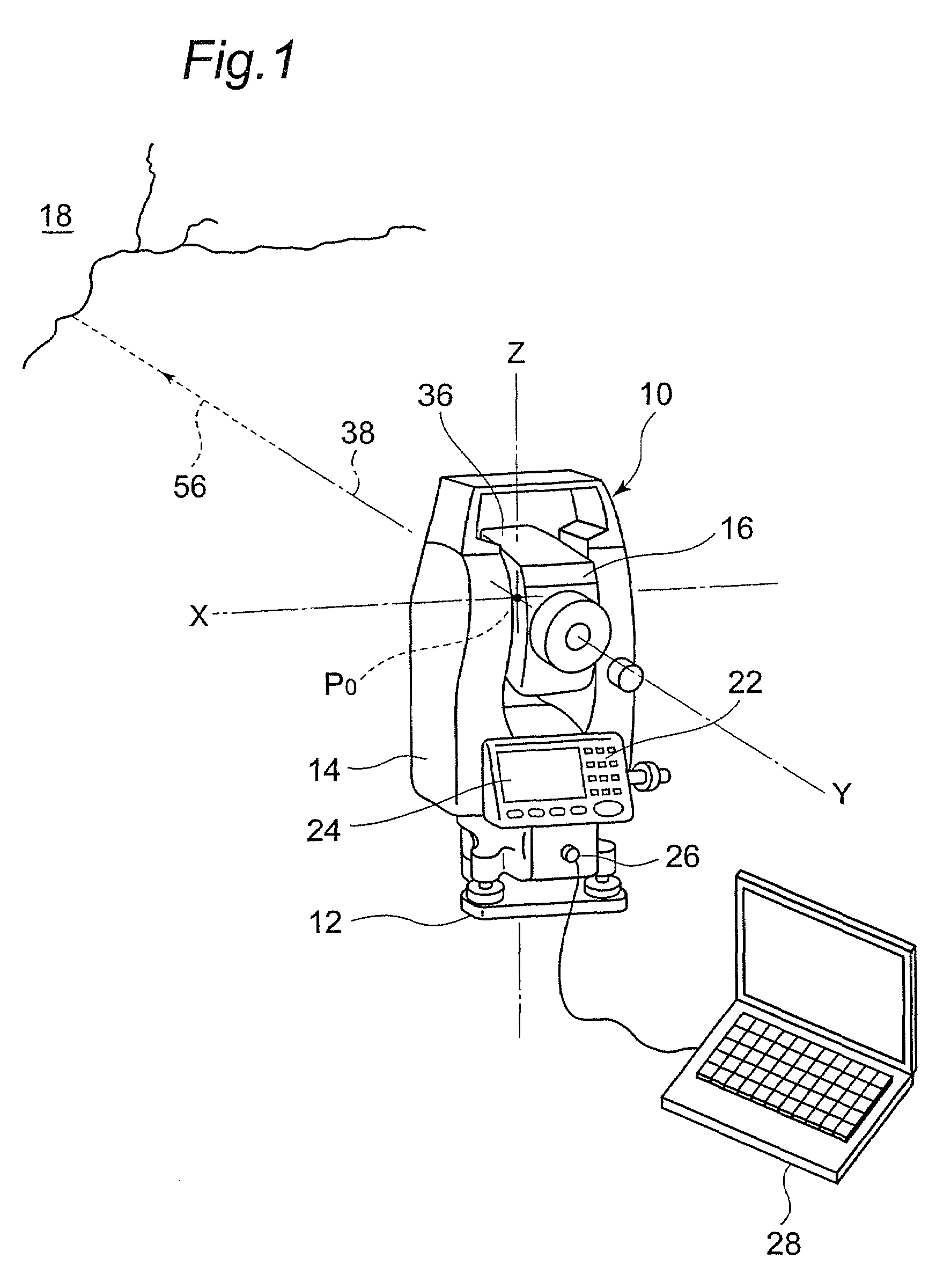 Optical device, and method of measuring the dimension of object using optical device