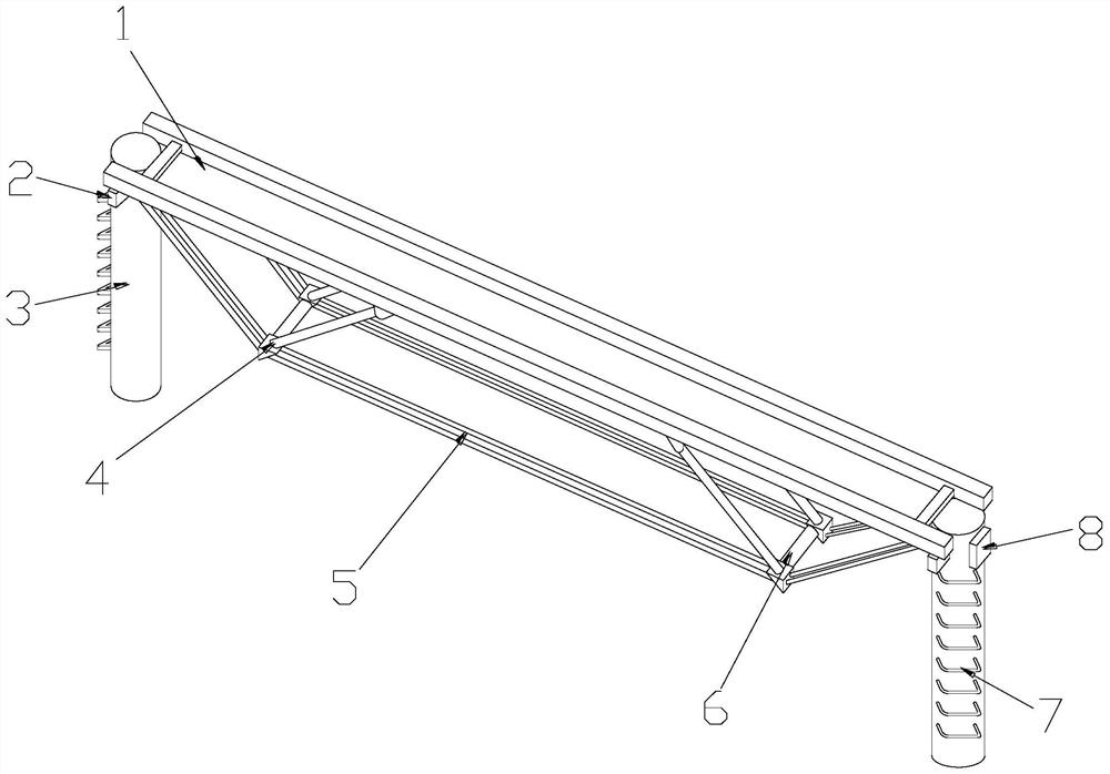 A support device suitable for prefabricated buildings and bridge construction