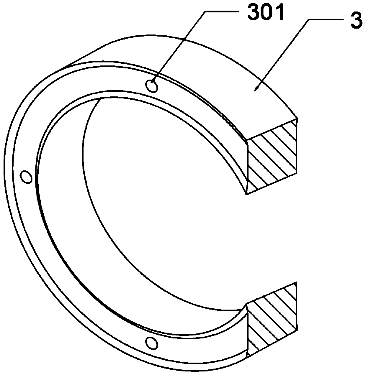 Multi-layer plastic tube structure with wear resistance and long service life