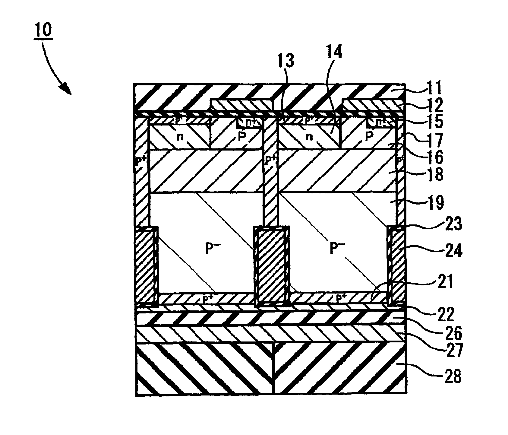 Backside illumination image pickup device, method of producing backside illumination image pickup device, and semiconductor substrate for backside illumination image pickup device