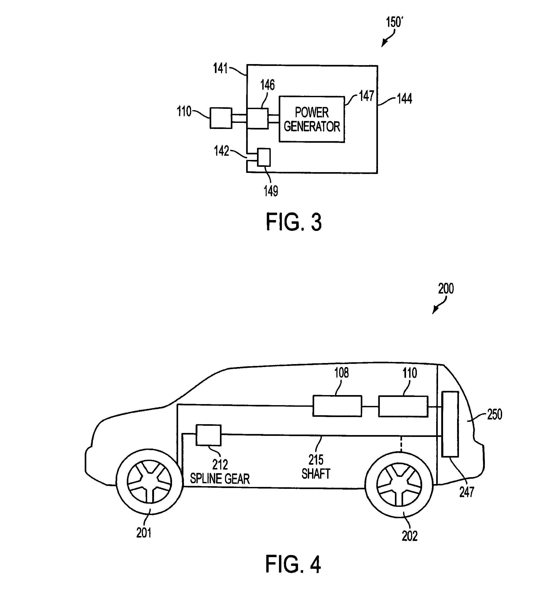 Vehicle with removable auxiliary power system