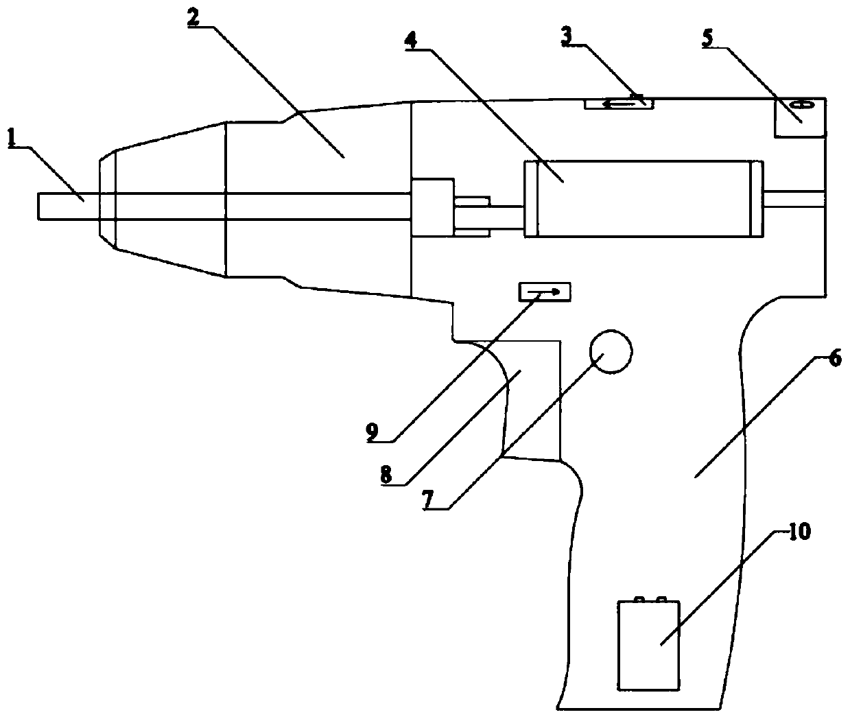 Rechargeable electric drill used for tree sampling