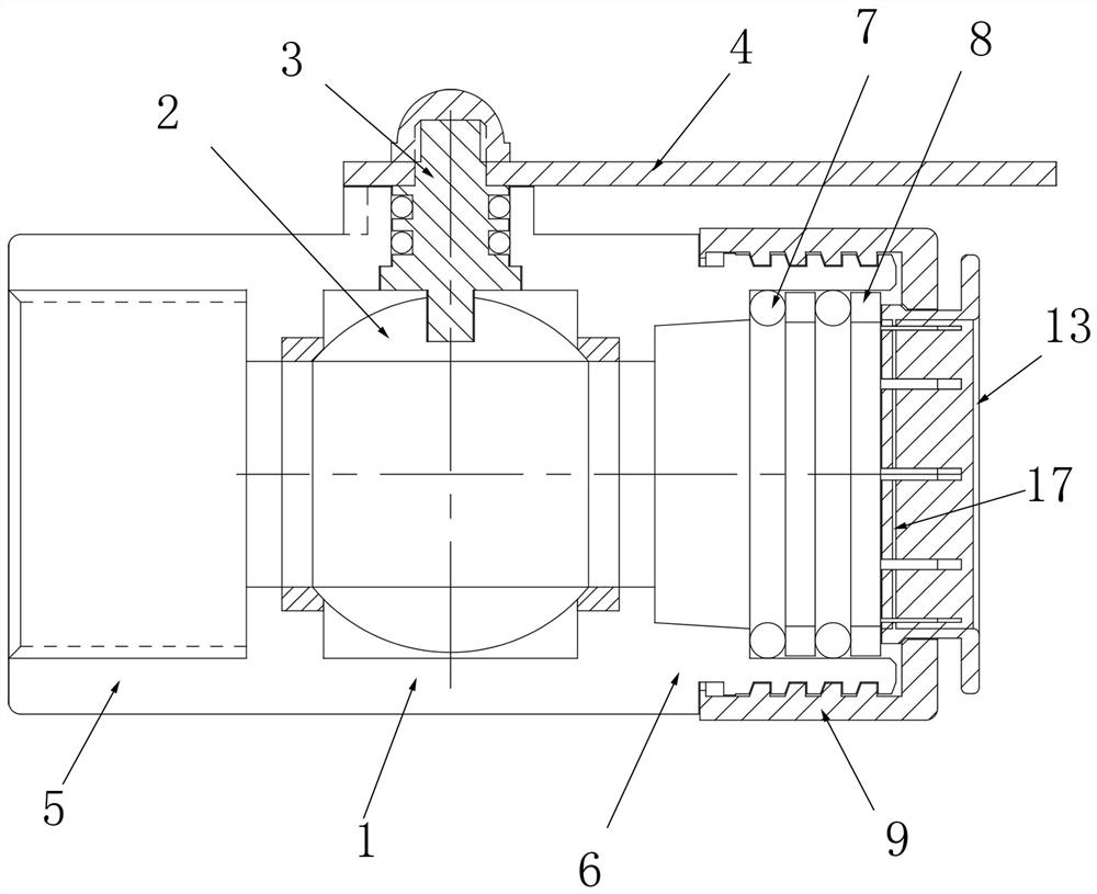 Quick-inserting ball valve