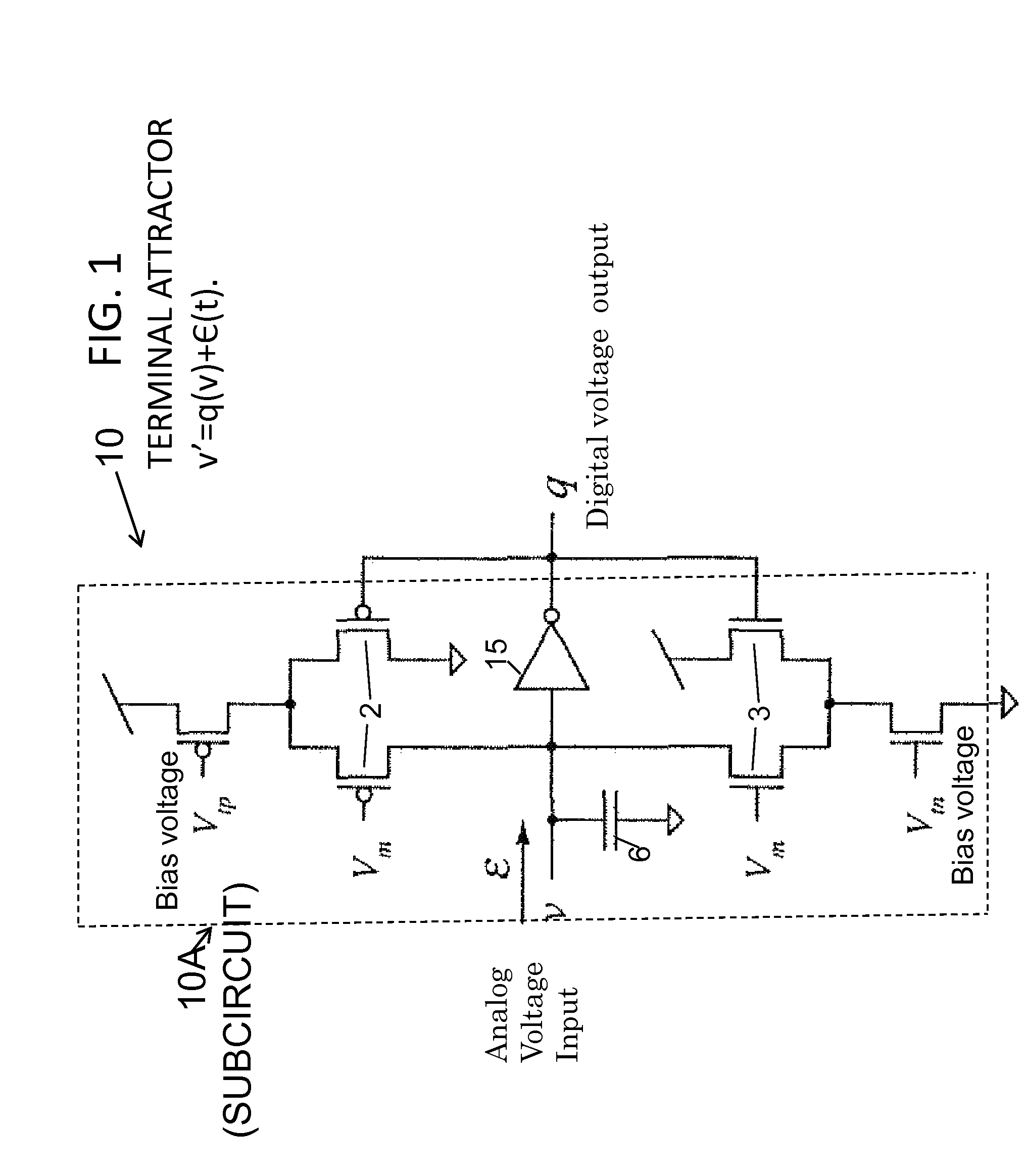 Apparatus and method for using analog circuits to embody non-lipschitz mathematics and properties using attractor and repulsion modes