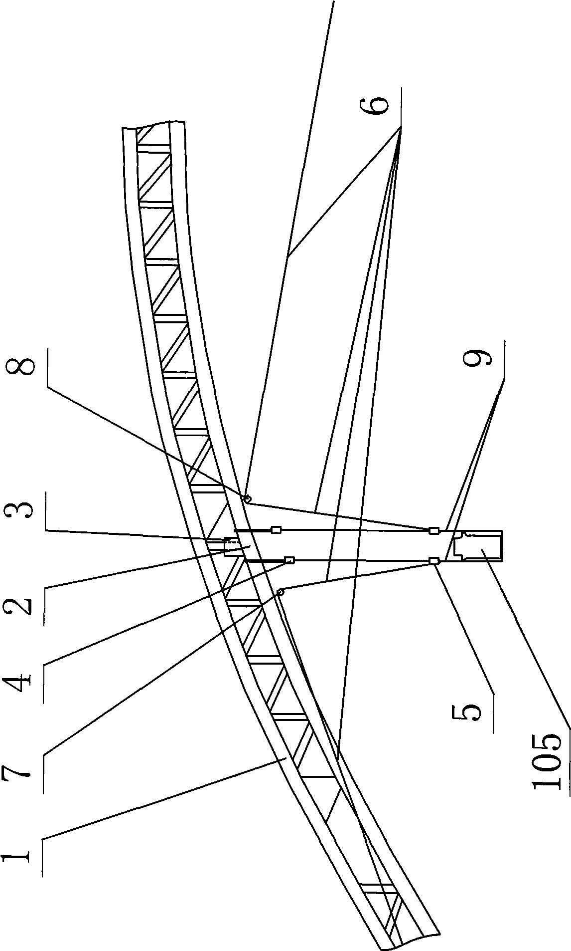 Construction method for transverse beam hoisting in-position of arch first and beam late tied-arch bridge