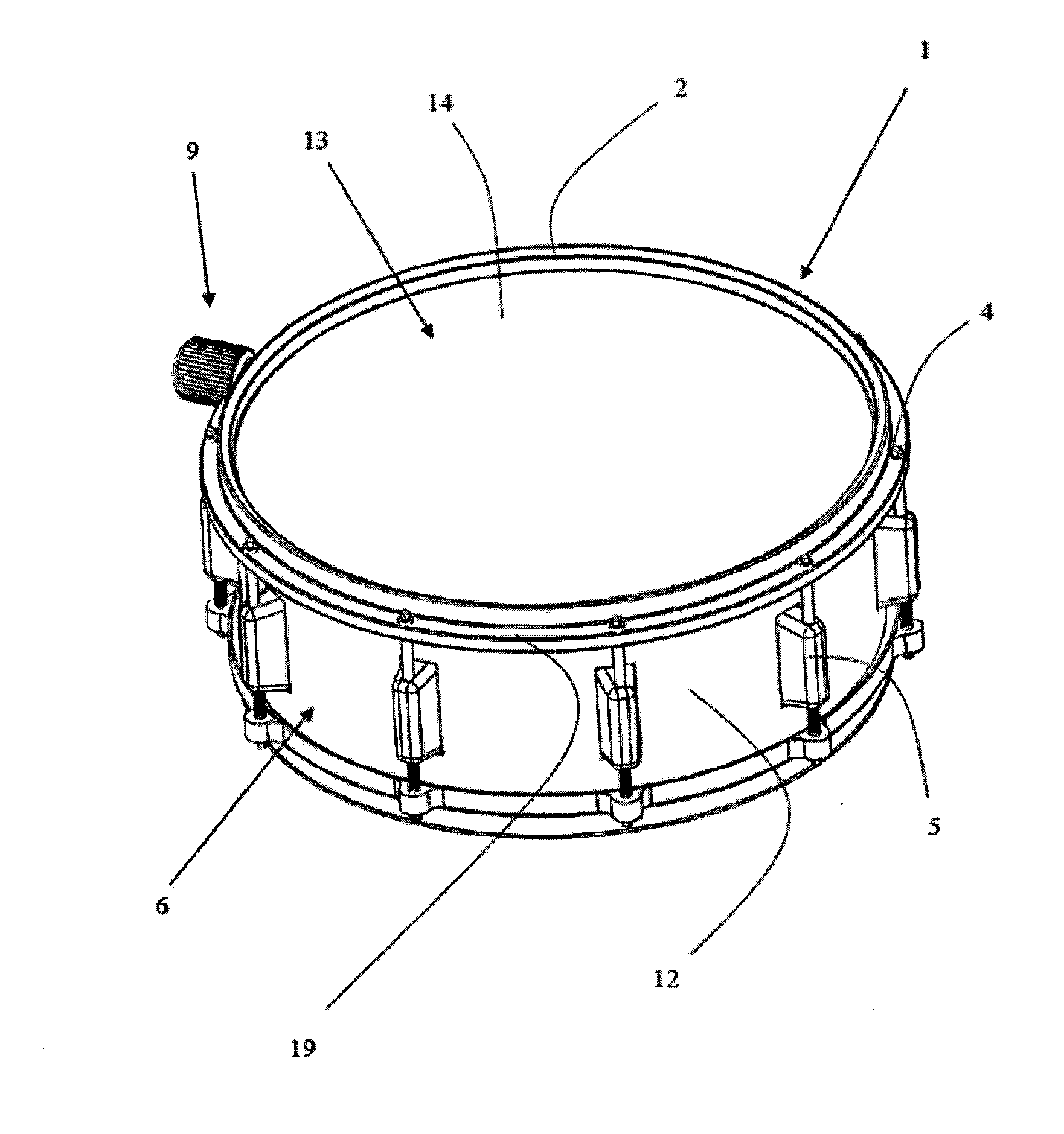 Tension Adjustment Hoop for a Membrane of a Musical Instrument