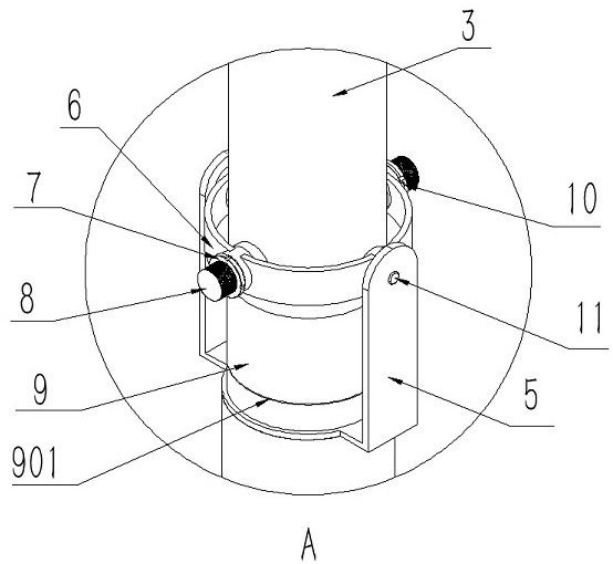 Double-section type rotatable easy-to-fold navigation aid lamp