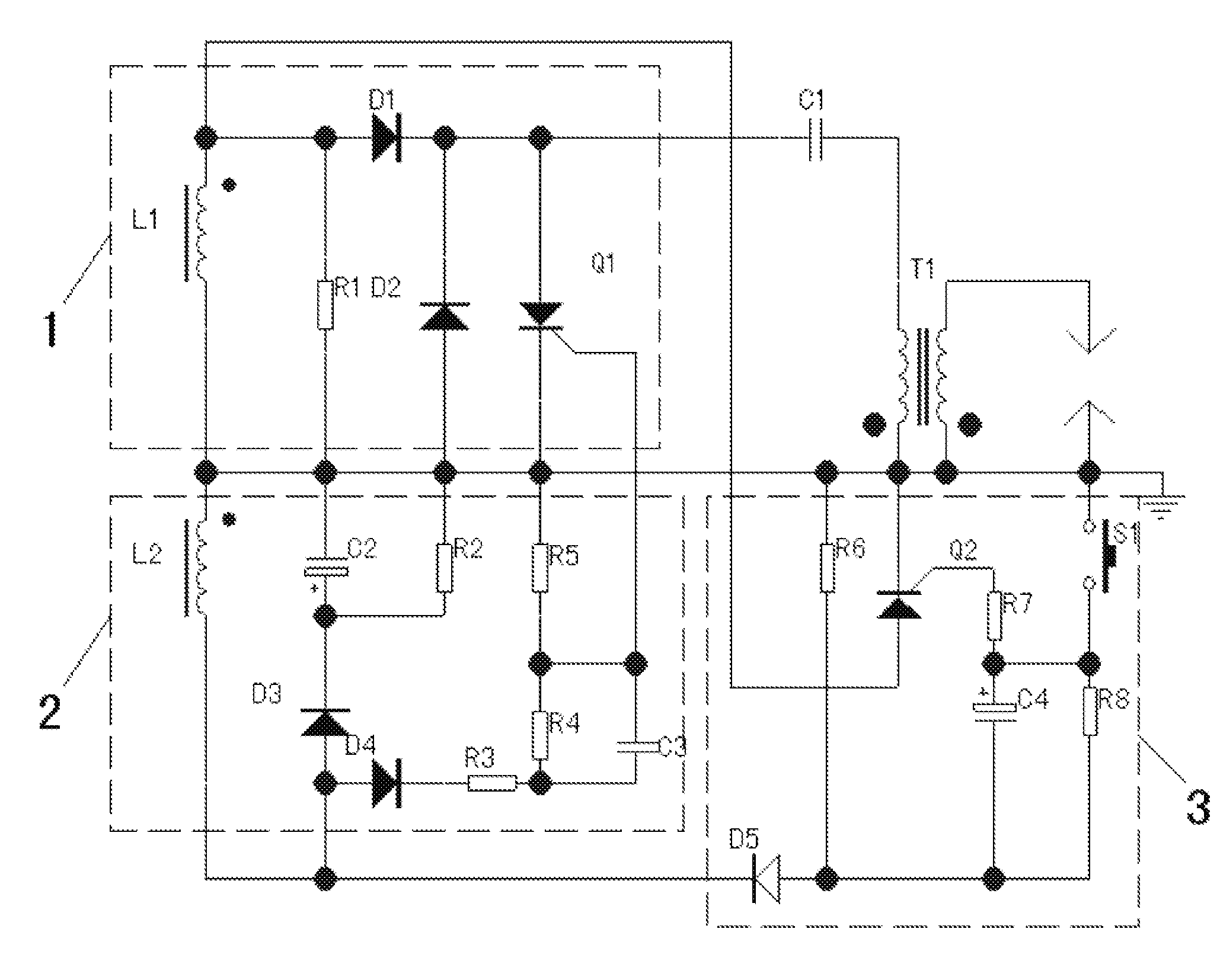 Capacitive igniter with a flameout time-delay function