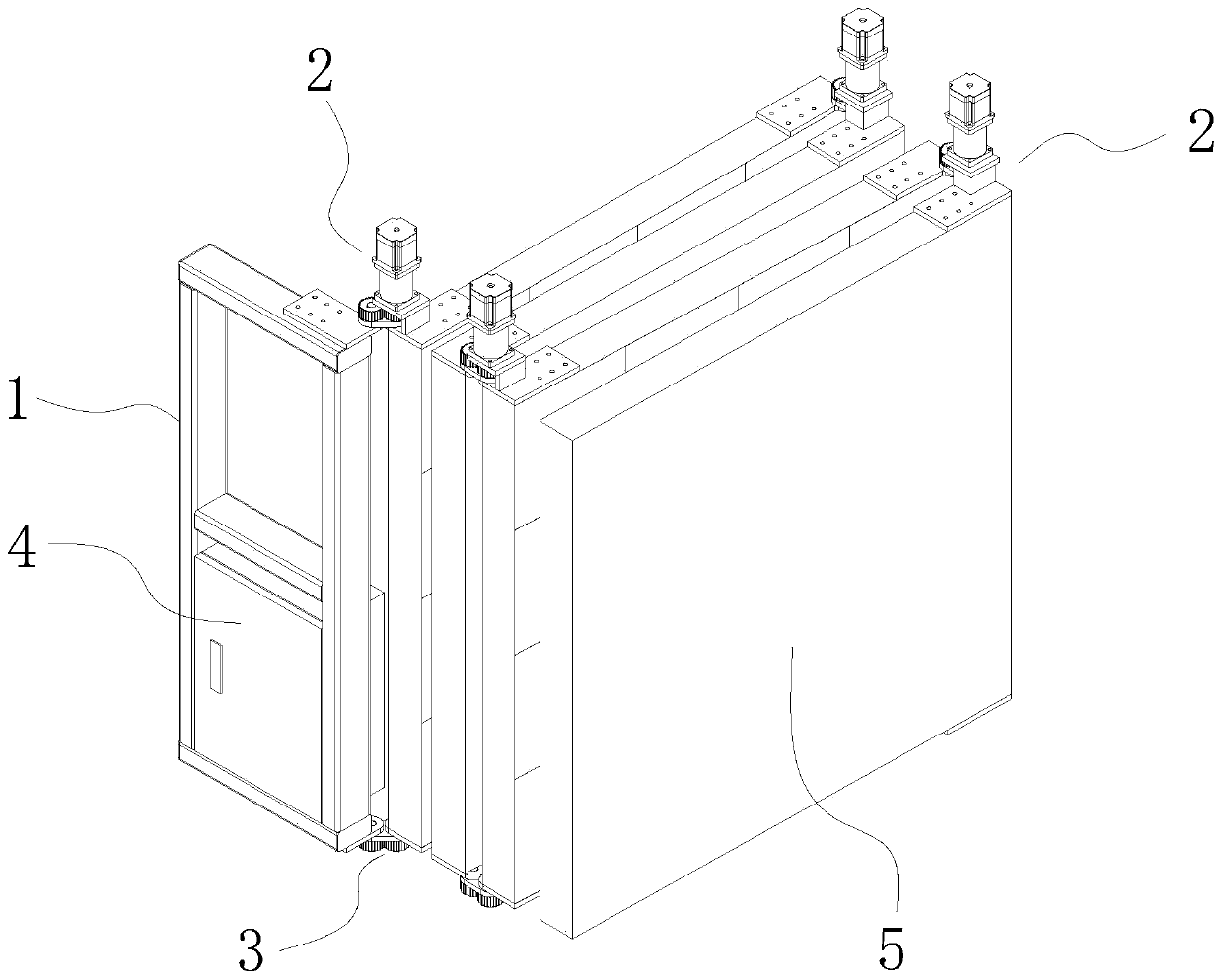 LED multi-screen automatic folding device