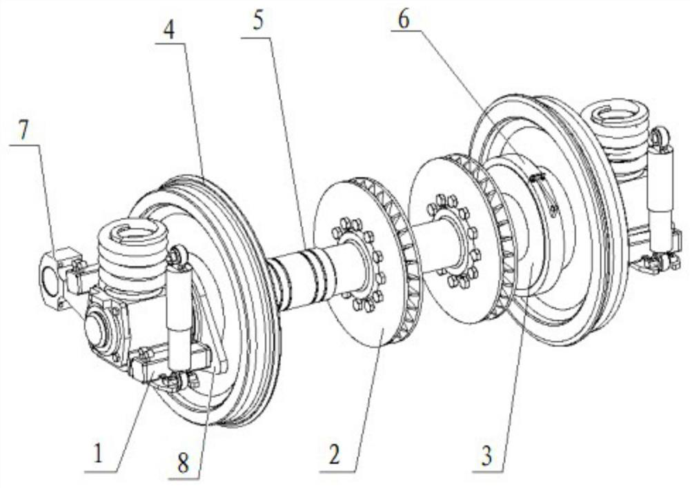 A variable-gauge wheel set and a variable-gauge bogie