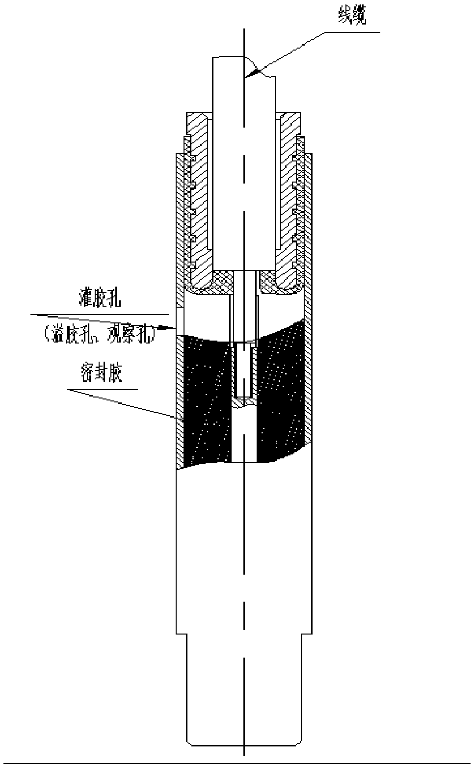 A method for assembling and encapsulating slender high-frequency contacts with cables