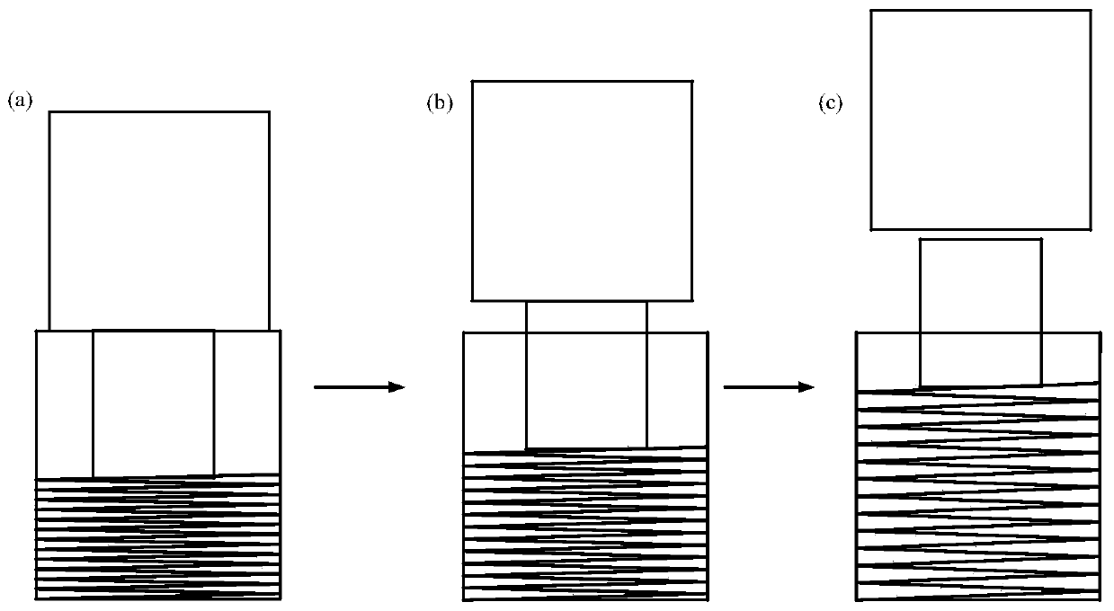 Space debris derotation device and method for changing moment of inertia distribution by using adsorption mass block