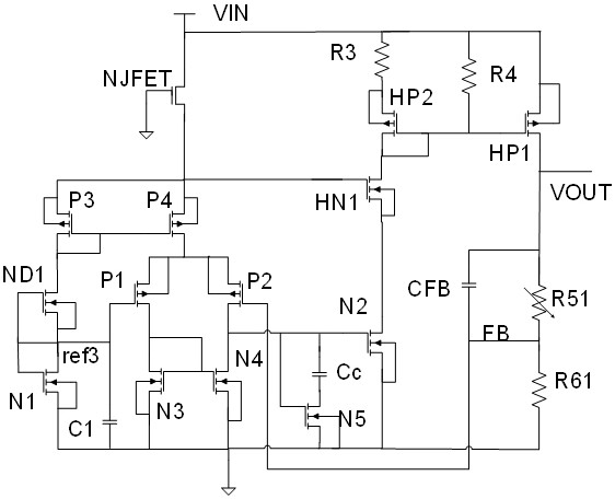 A high voltage linear regulator