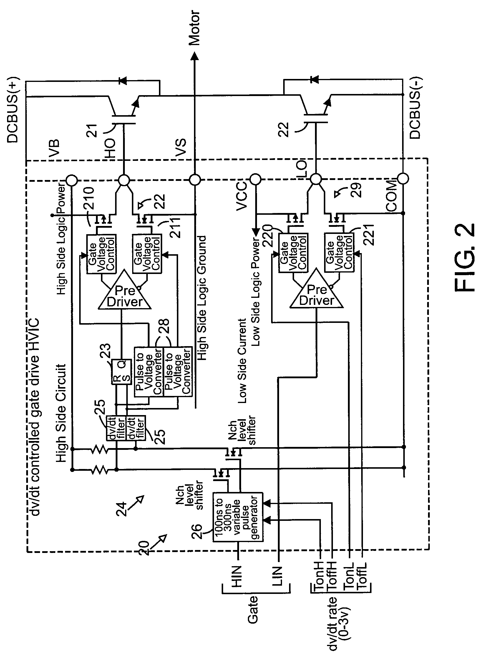 Global closed loop control system with dv/dt control and EMI/switching loss reduction