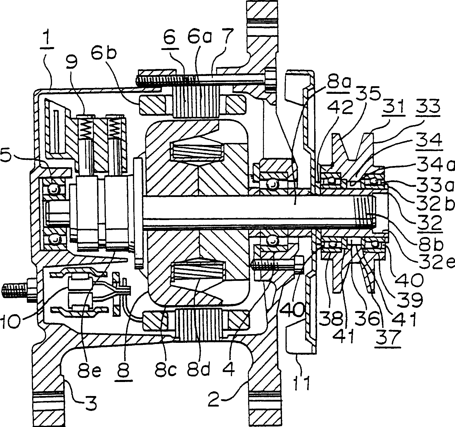 Battery charging generator for vehicle