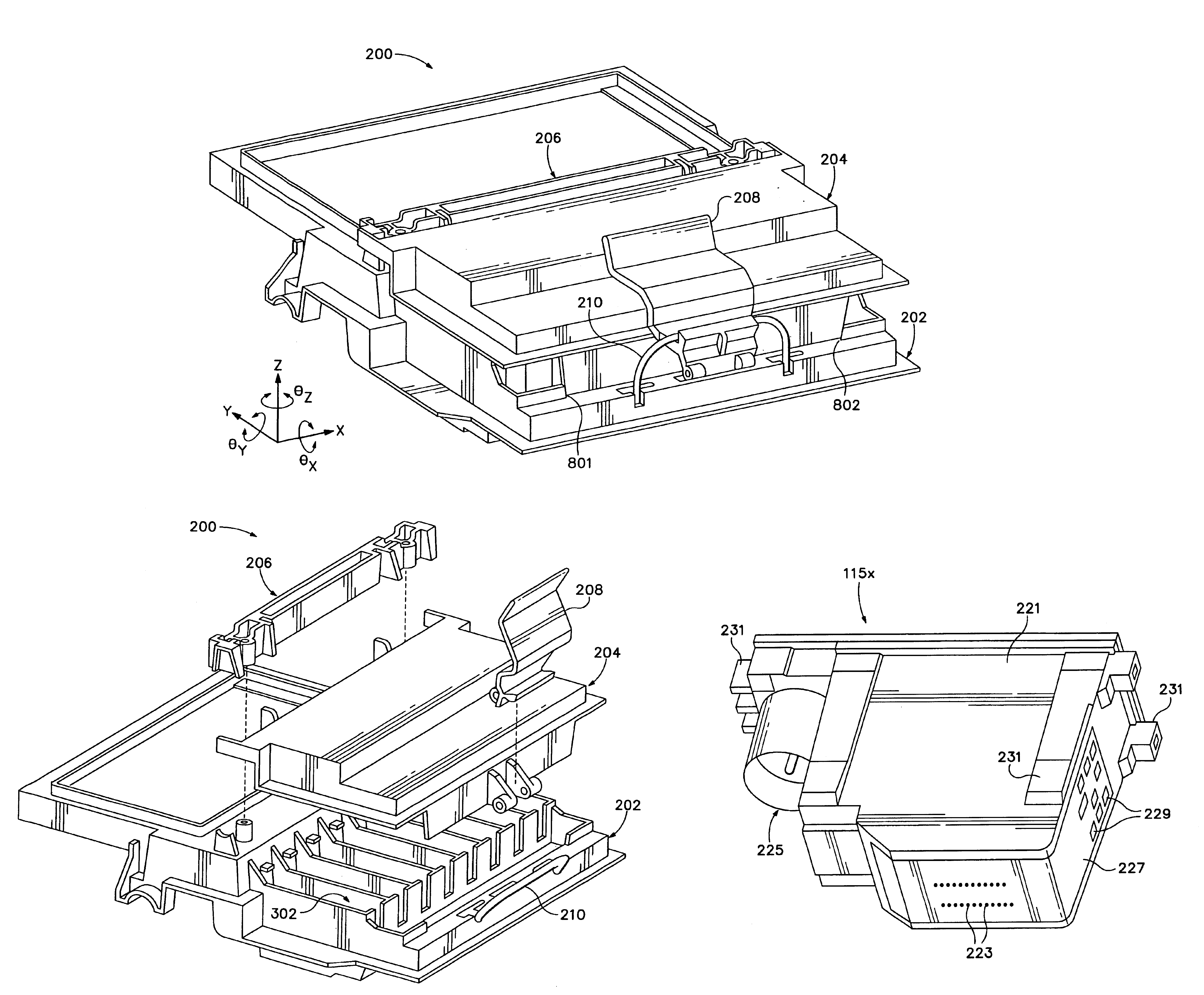 Carriage for ink-jet hard copy apparatus