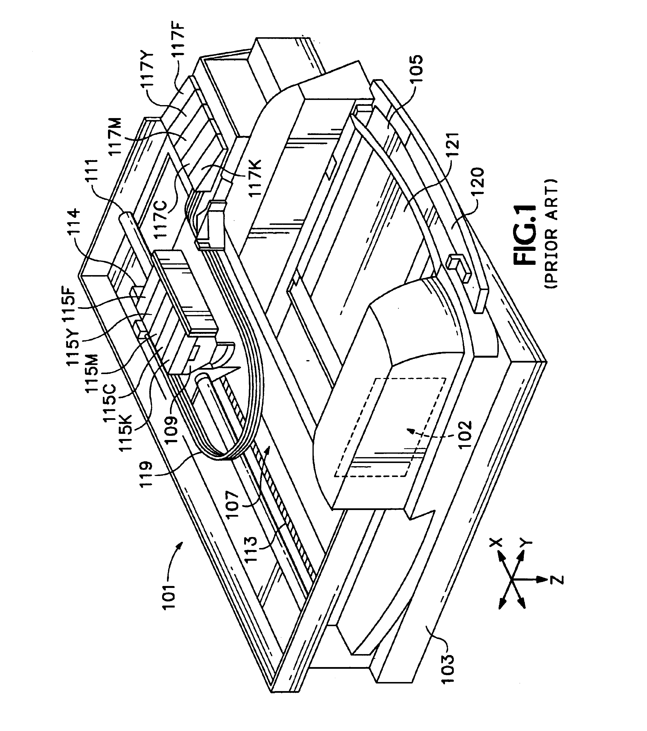 Carriage for ink-jet hard copy apparatus