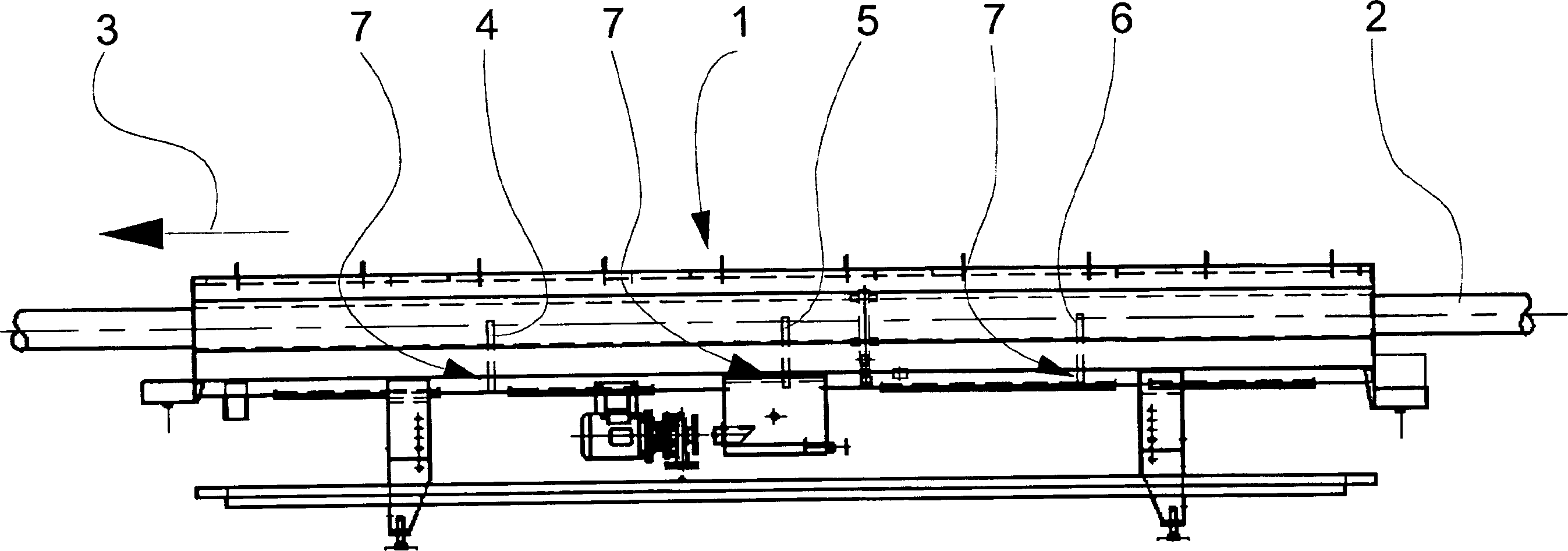 Device for supporting plastic section material