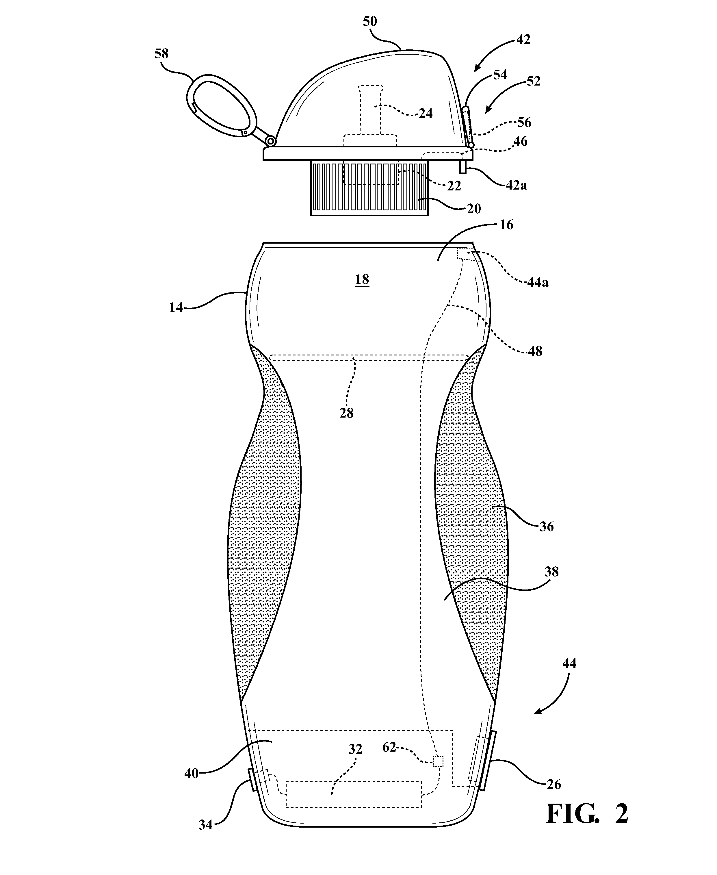 Hand-held cleaning device and vehicle configured to equip the same