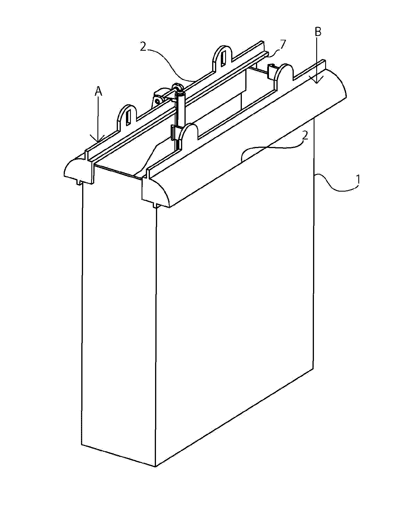 Box closure system, device and method with means to be attached and integrated into boxes