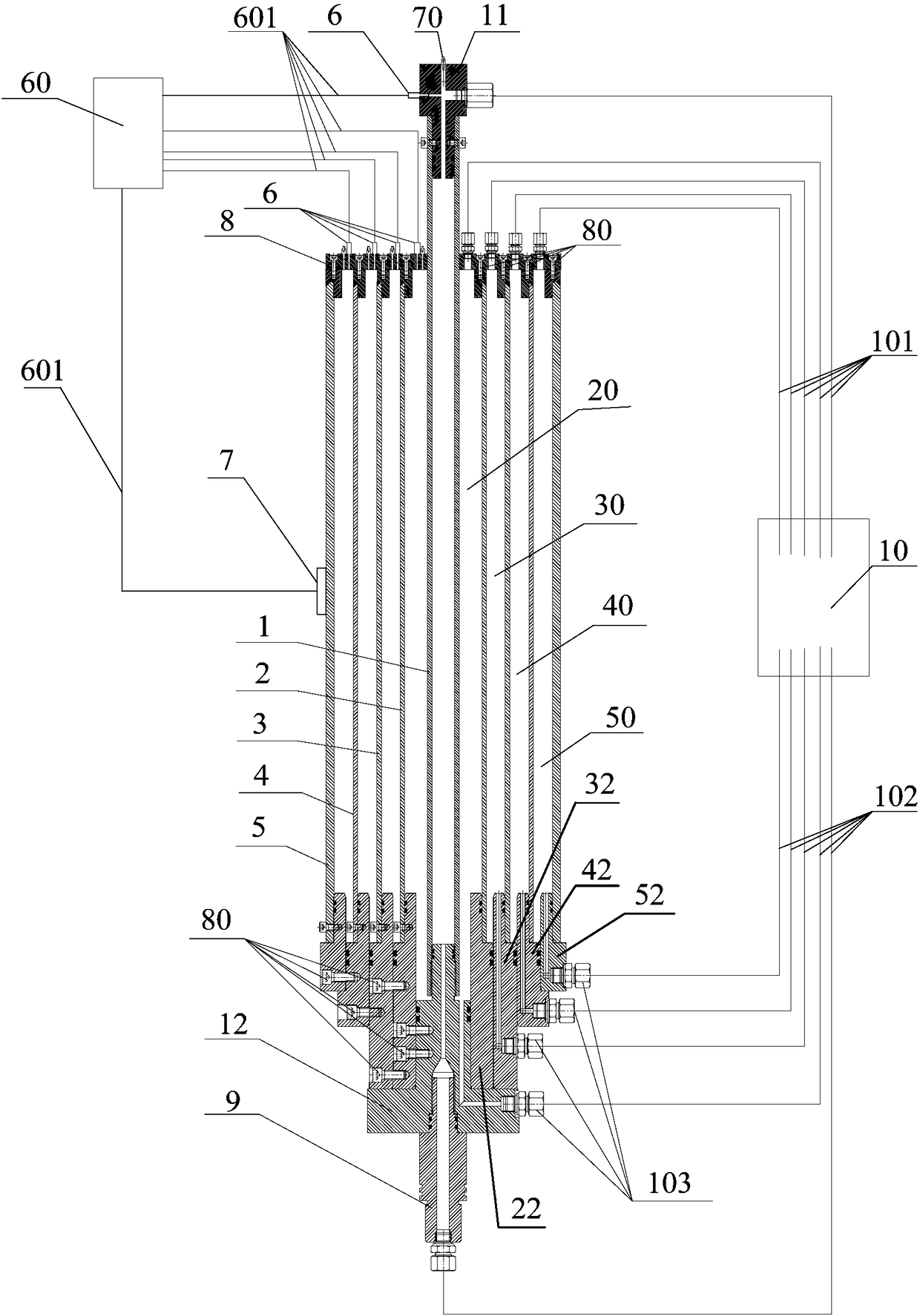 Casing annulus pressure simulating device