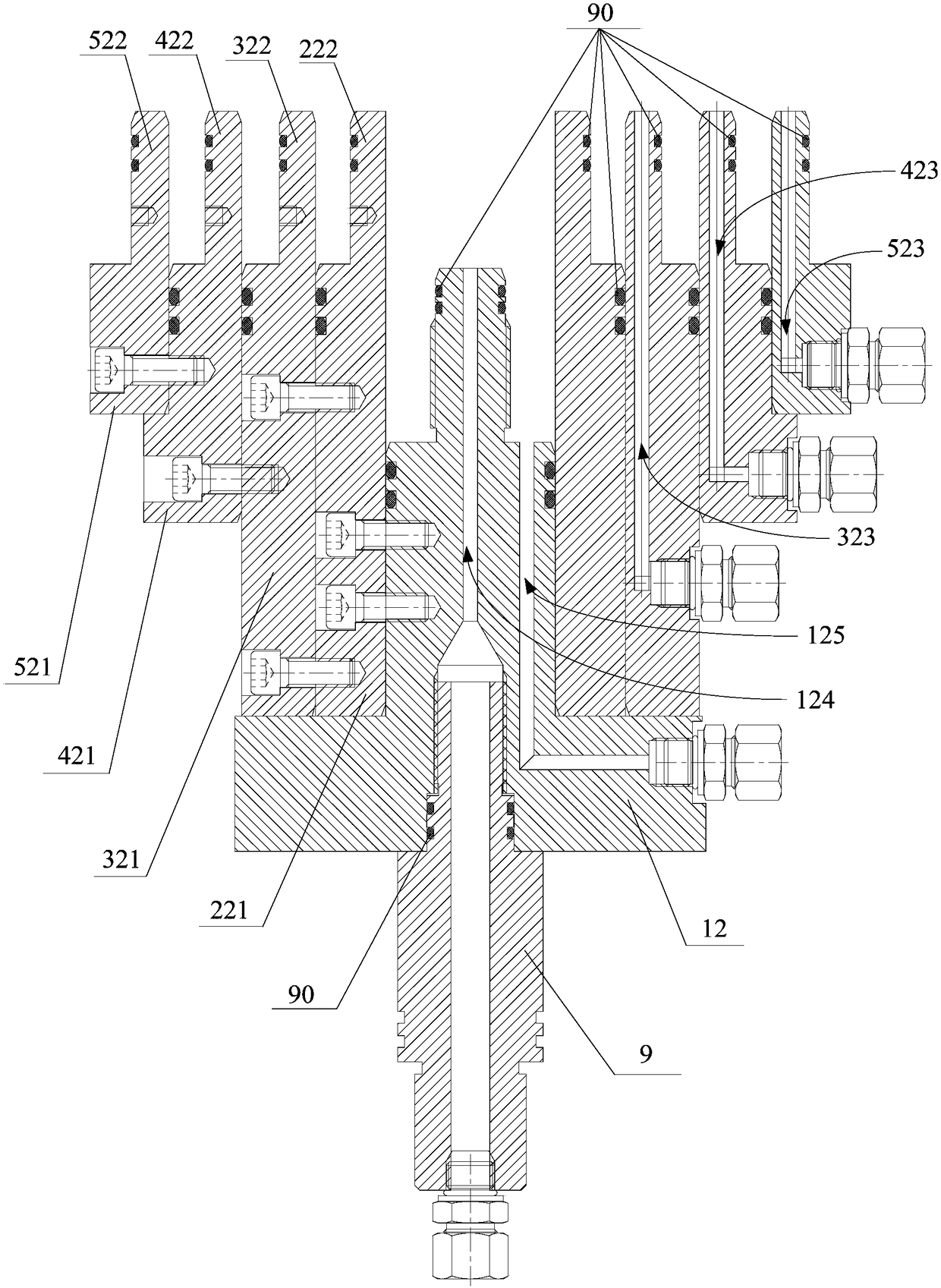 Casing annulus pressure simulating device