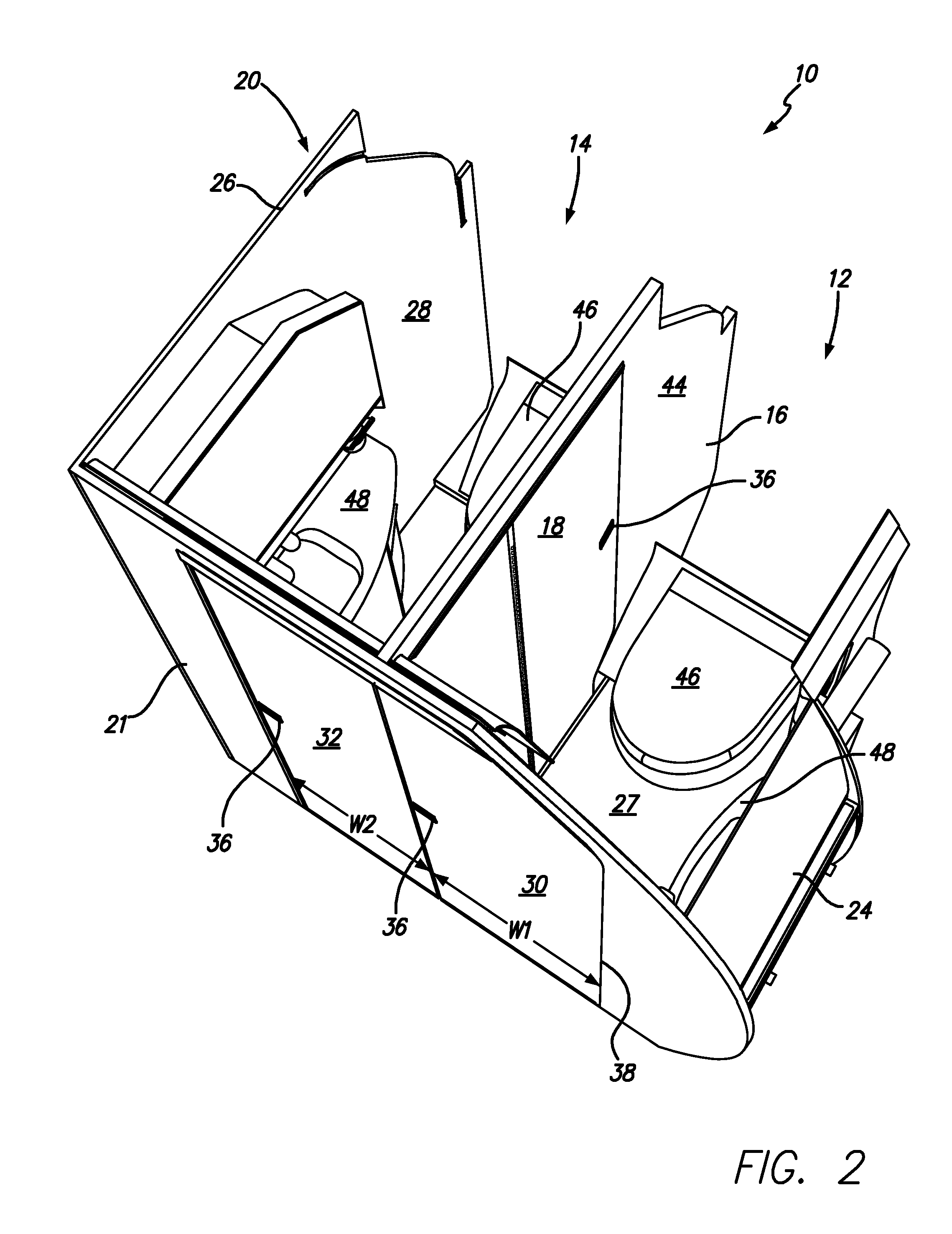 Lavatory monument with storage compartment