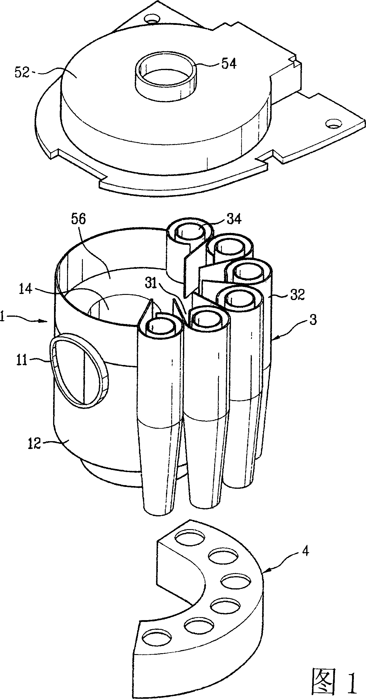 Multiple cyclonic dust collector