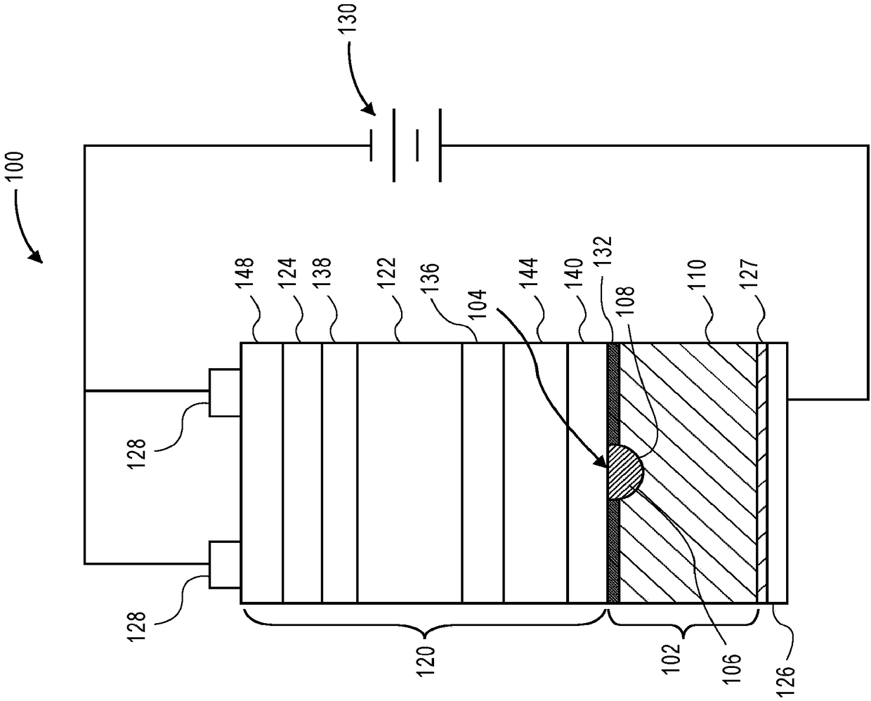 Multijunction solar cell having patterned emitter and method of making the solar cell