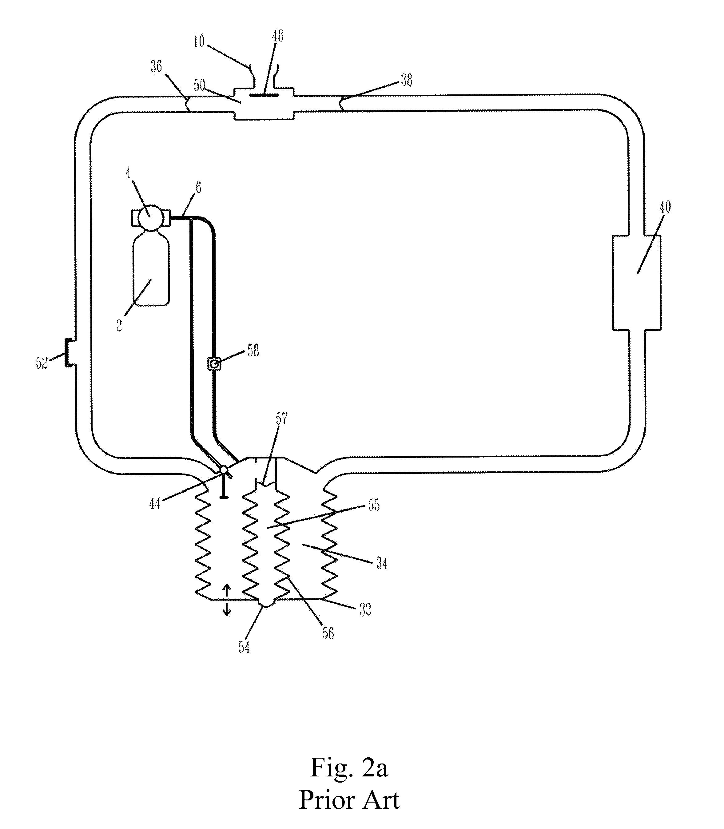 Gas assisted re-breathing device