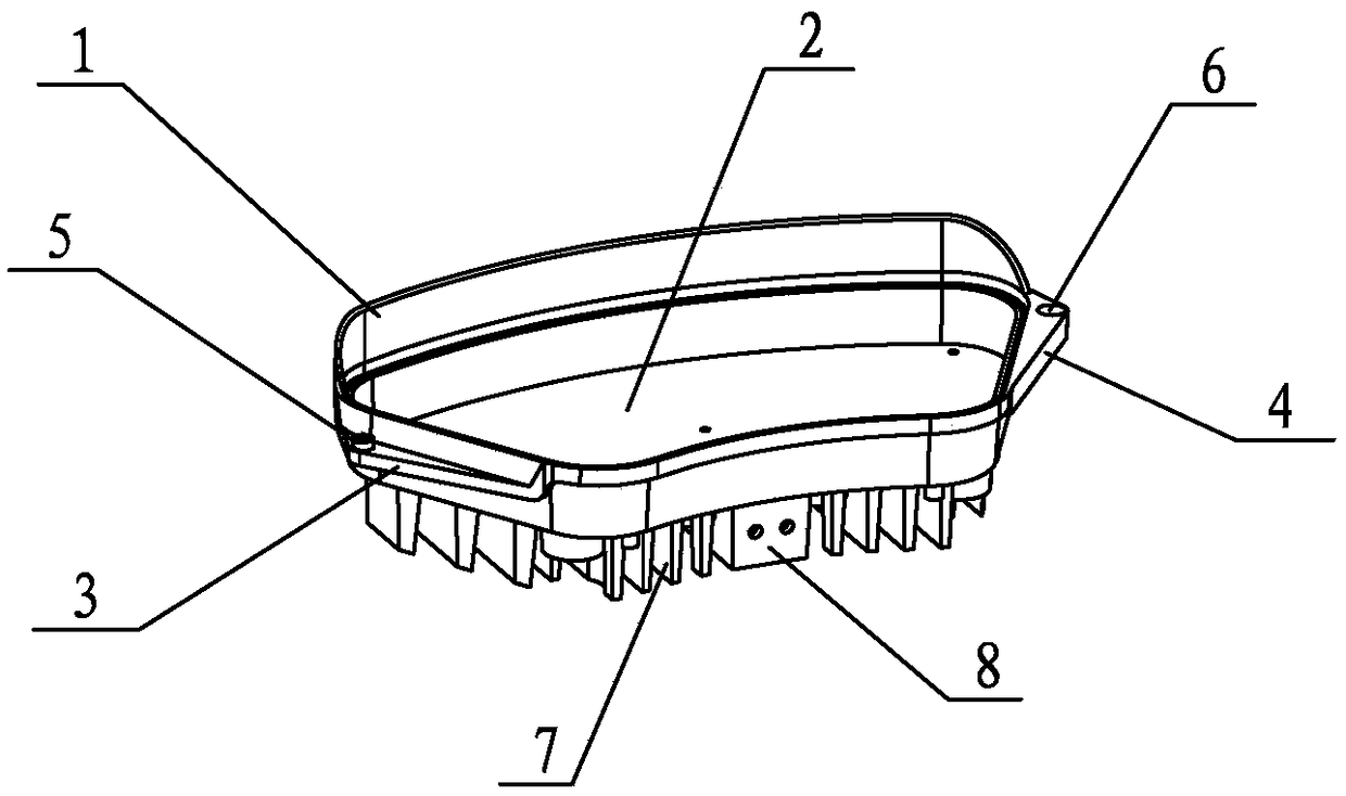 Projection lamp connecting structure