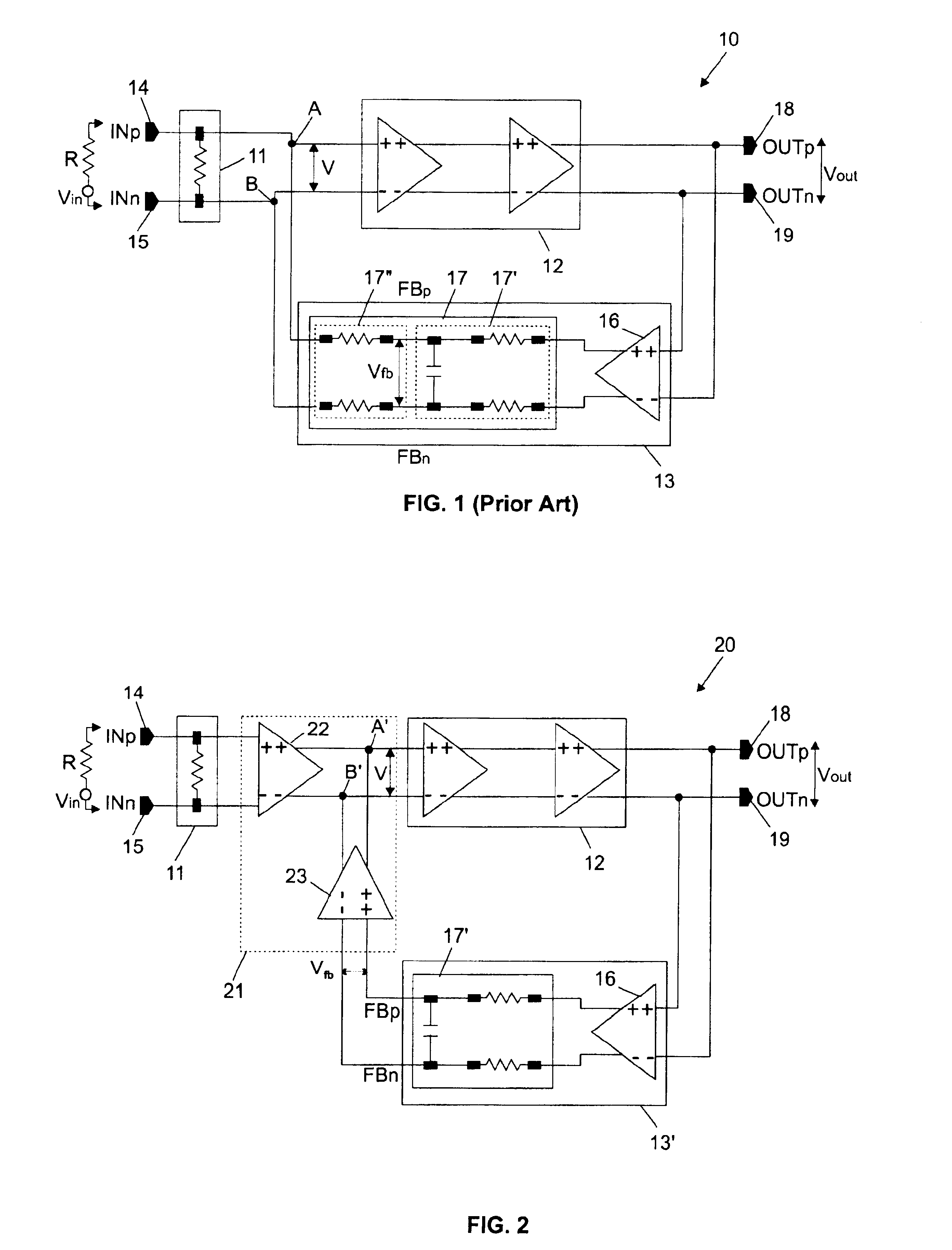 Differential amplifier with DC offset cancellation