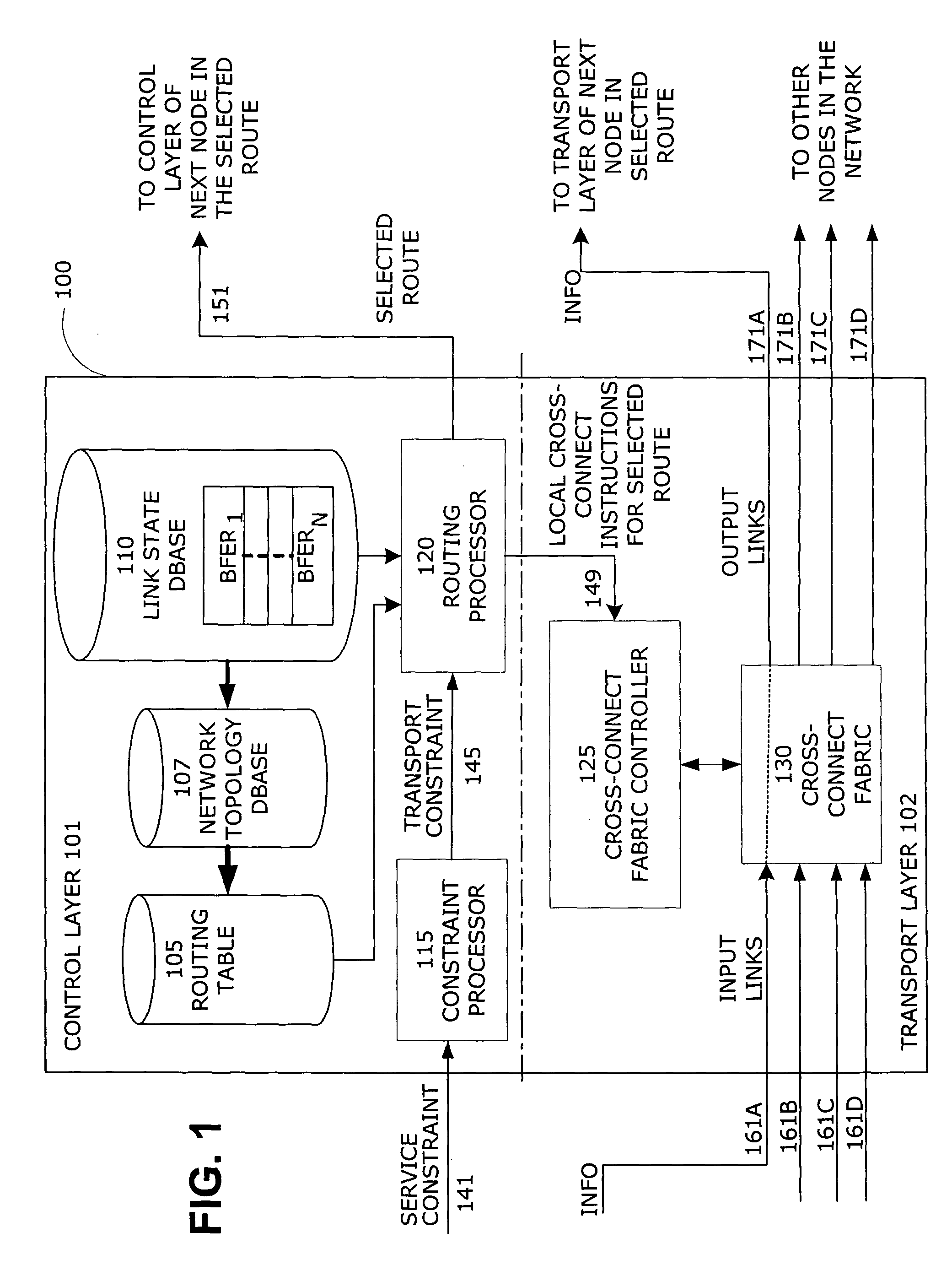 Bit-field-encoded resource record for determining a transmission path in a communications network