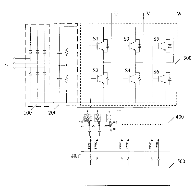 Isolation buffer two-level inversion circuit