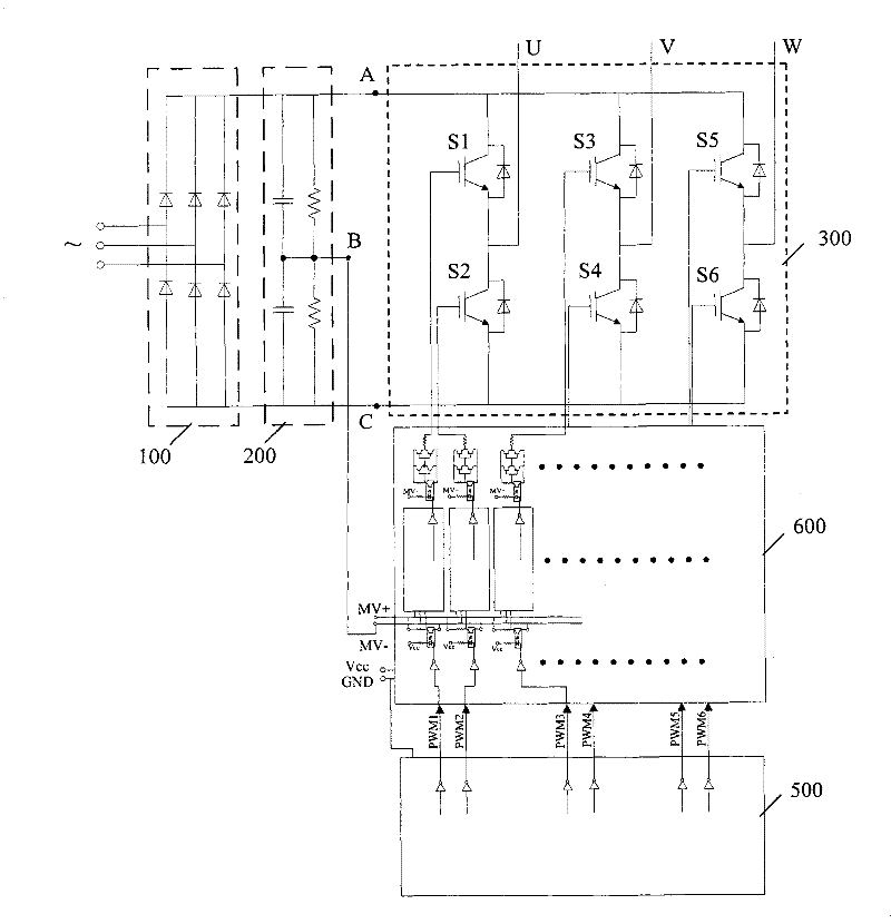 Isolation buffer two-level inversion circuit