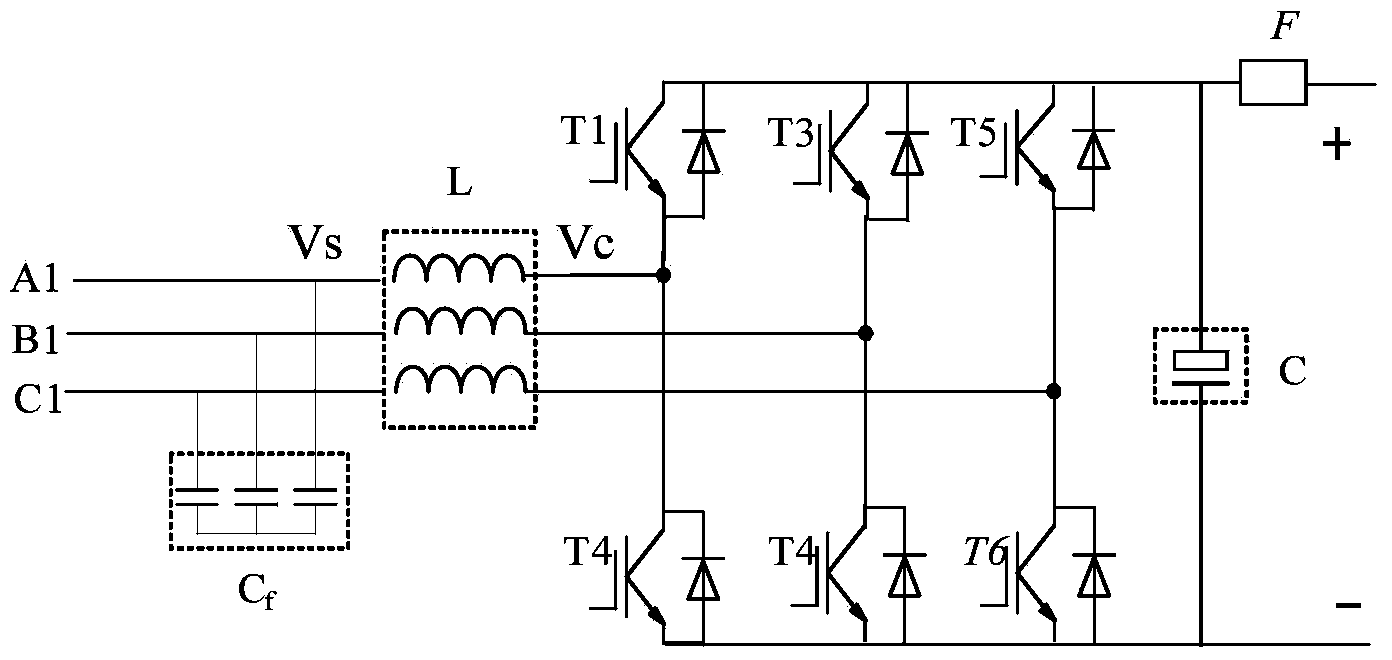 Energy-feedback type traction power supply device with low harmonic waves and high output power and control method of energy-feedback type traction power supply device