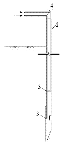 Mud anti-drag sink-assisting device in open caisson sinking construction