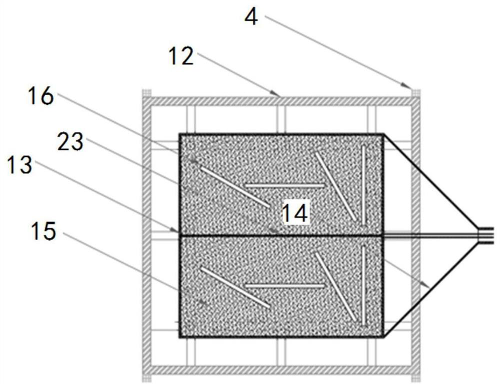 A simulation device for soil surface loss and underground loss in surface karst fracture zone