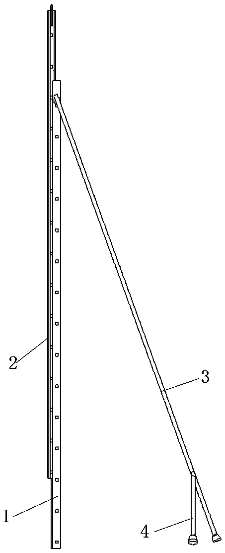 Portable antiskid treading rod device