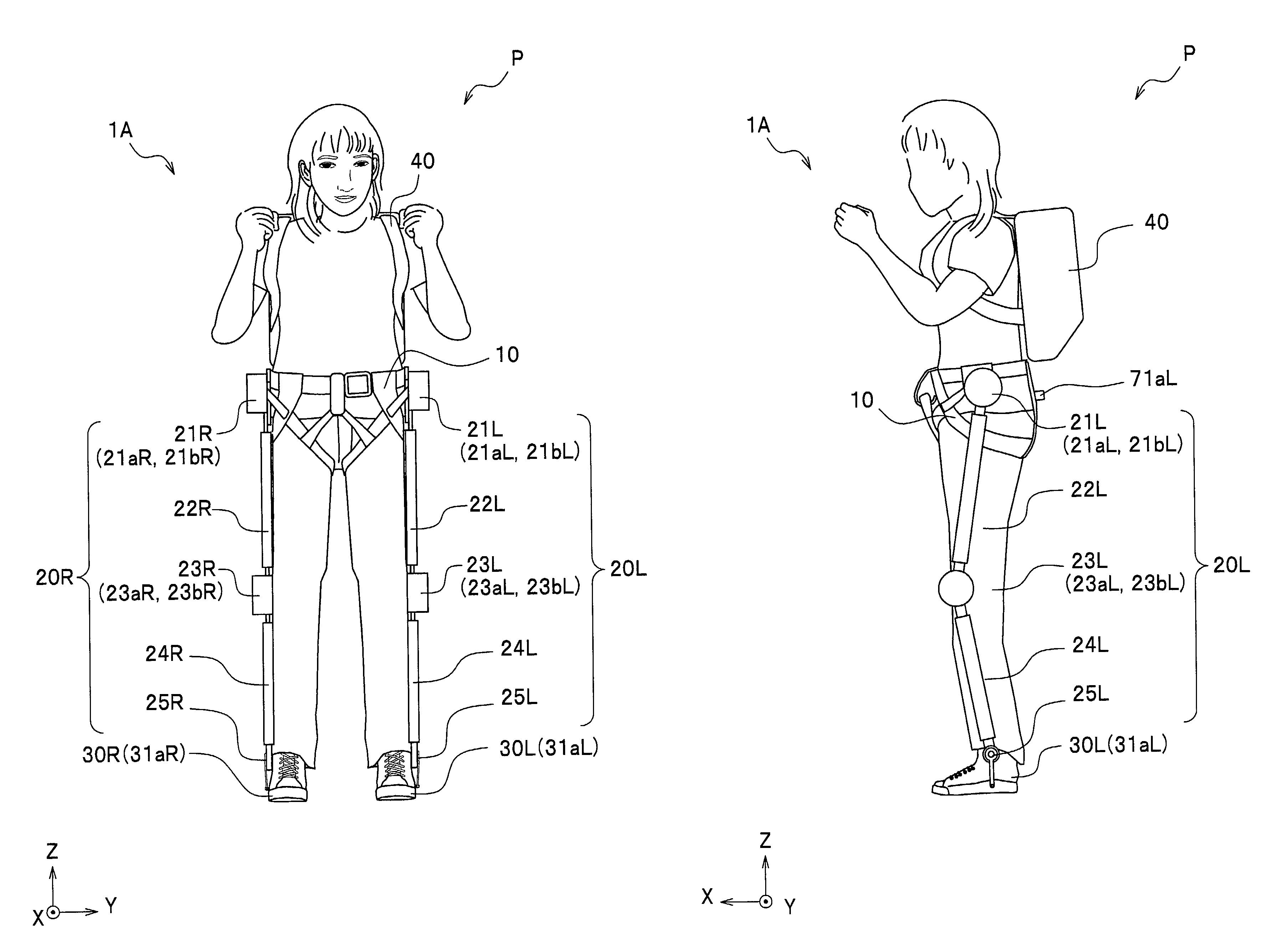 Body weight support device and body weight support program