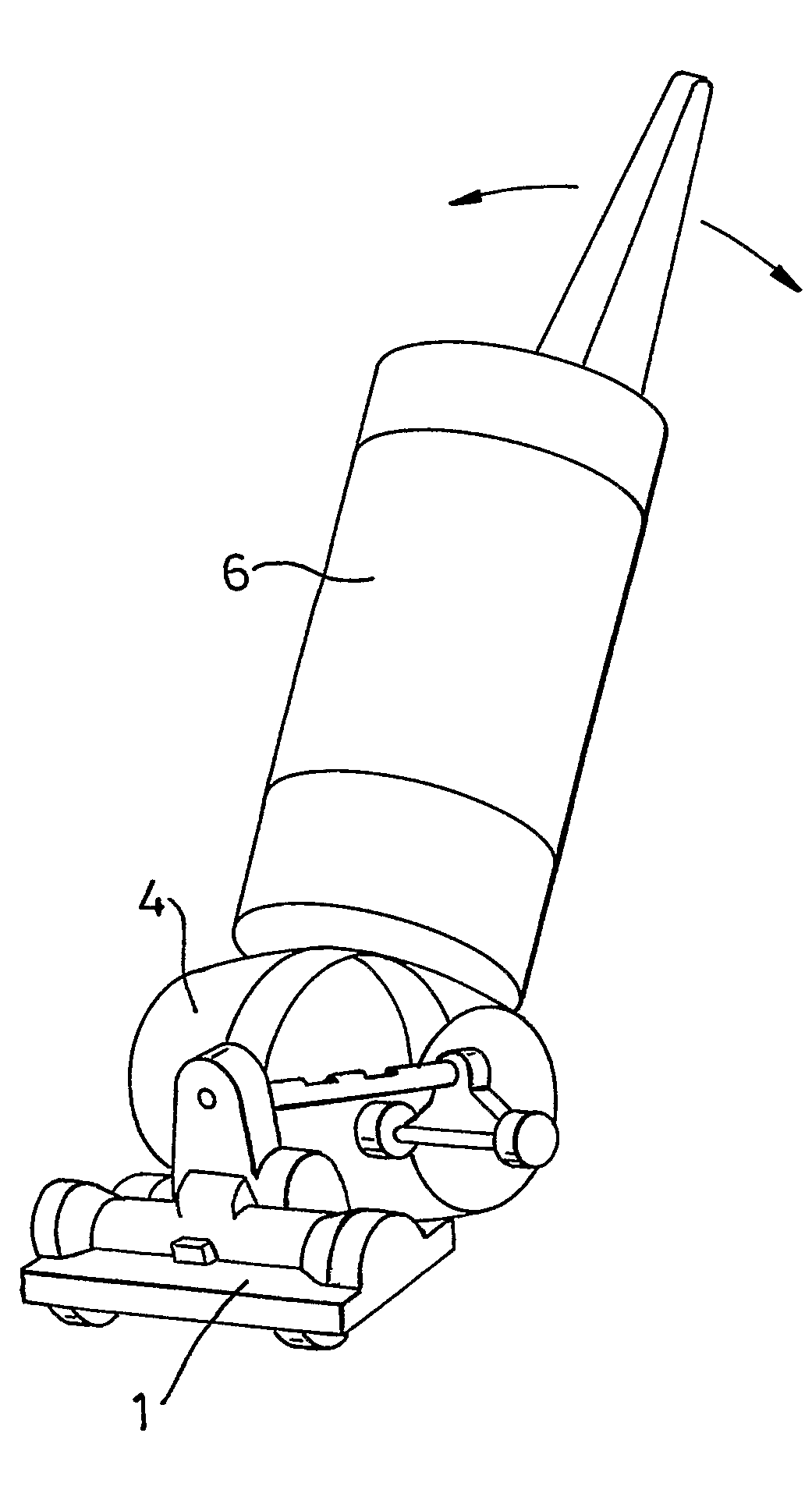 Vacuum Cleaner with Suction Head with Locking Means of Pivotal Movement About Axis of Rotation
